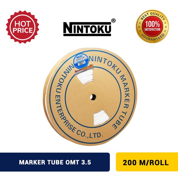 Gambar Marker Tube 3,5mm 200Mtr/Roll Kabel Marker Label OMT 3.5 Putih Nintoku dari INDOLISTRIK OFFICIAL TNG Kota Administrasi Jakarta Pusat Tokopedia