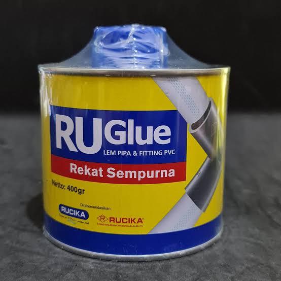Gambar Lem Pipa Pvc kaleng ruglue / Lem pipa paralon kaleng 400 gram dari nsabadi surabaya Kota Surabaya Tokopedia