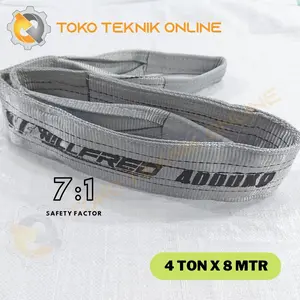 Webbing Sling Belt - Tali Angkat Double Layers 4 Ton x 8 Meter