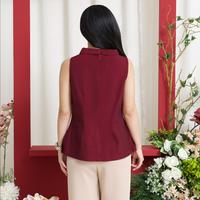 Gambar Batik Kultur Tops - CNT - Plain Tenun in Currant Red dari BatikKultur Kota Semarang 3 Tokopedia