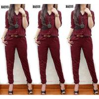Gambar jumpsuit wanita/Jumper remaja modern/baju kantor/kerja/playsuit casual dari Fika Olshop Store Kota Administrasi Jakarta Utara 2 Tokopedia