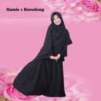Gambar Gamis Syari Polos Anak Tanggung Perempuan Umur 11 12 Tahun - Hitam dari Saskia Fashion Galery Kab. Bandung 2 Tokopedia