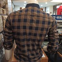Gambar atasan kemeja pria cardinal lengan panjang slim fit kotak-kotak coklat dari Star gallery 1 Kab. Bogor 3 Tokopedia