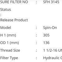Gambar Filter Hydraulic WD13145 / WD-13145 / SFH3145 / SFH-3145 Sure Filter dari Otomotive Filter Solutions Kota Administrasi Jakarta Barat 3 Tokopedia