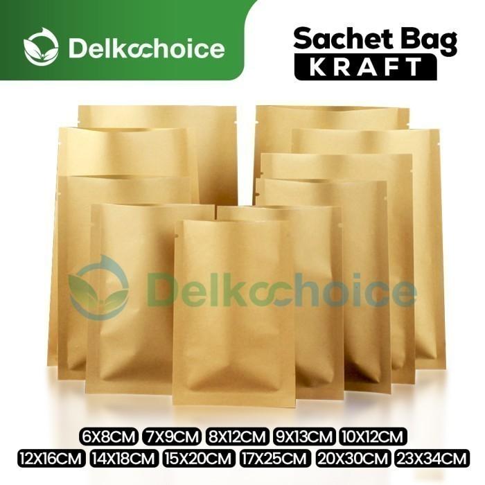 Gambar KEMASAN SASET SACHET KRAFT NON ZIPLOCK DELKOCHOICE dari Buana Packing Kota Administrasi Jakarta Pusat Tokopedia