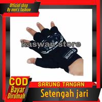 Gambar sarung tangan motor pria setengah jari dari Kaswan store Kab. Badung 1 Tokopedia