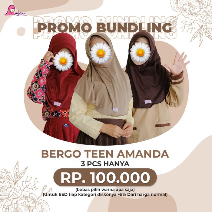 Gambar Bergo AMANDA Teen MiuLan | Bergo Instant Jilbab Hijab Sekolah 8-12 th dari Ayasofya Hijab Kota Semarang 5 Tokopedia