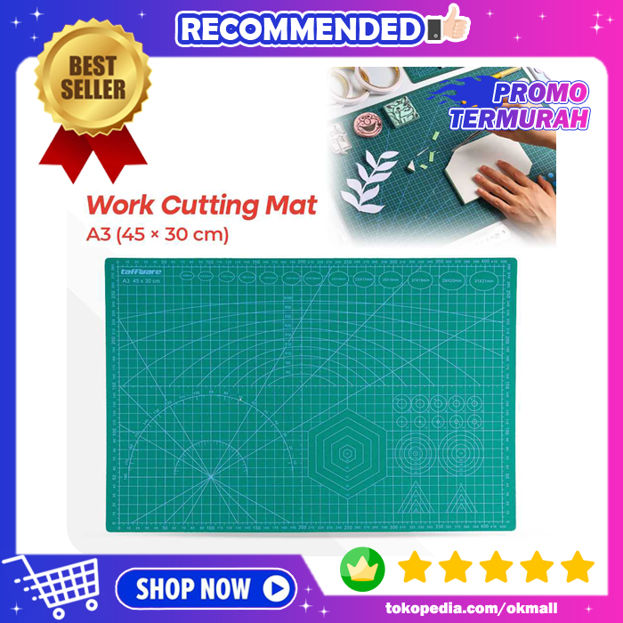 Gambar Alas Tatakan Papan Kerja Potong Kertas Work Board Cutting Mat Pad A3 dari OkMall ID Kota Administrasi Jakarta Barat Tokopedia