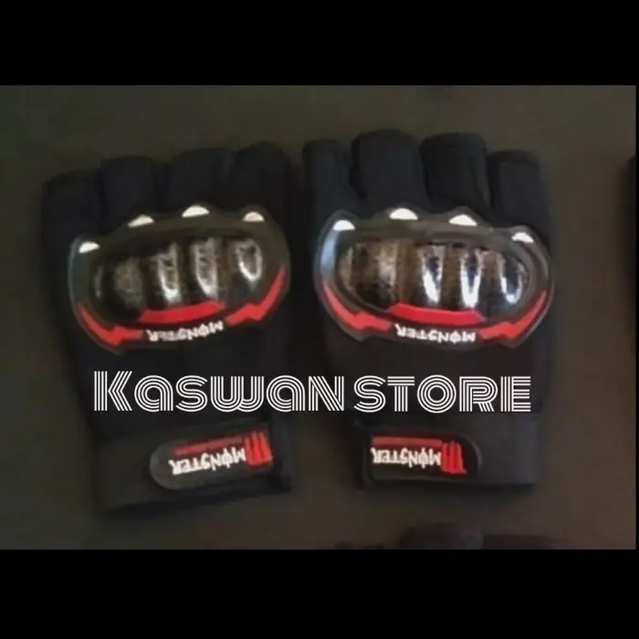 Gambar sarung tangan motor pria setengah jari dari Kaswan store Kab. Badung 4 Tokopedia