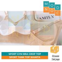 Gambar Sport Gym Bra Tank Crop Top Wanita Rounded Nek Tanpa Kawat Lembut dari Modnoc Store Kab. Bekasi 3 Tokopedia