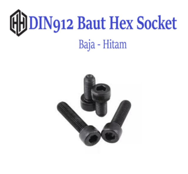 Gambar Baut L M8 x 30 DIN912 Hex Socket Baja Hitam BL830BAJA dari Hirahana Mekanik Kota Depok Tokopedia