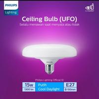 Gambar Lampu Led UFO / Ceiling Bulb PHILIPS Mycare 15 Watt e27 6500K Putih dari SumberListrik Kota Makassar 1 Tokopedia