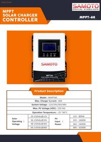 Gambar SOLAR CHARGE CONTROLLER MPPT 60A - CHARGER 12V 24V 48V SAMOTO MPPT60 dari JNETWORKING Kota Yogyakarta 2 Tokopedia