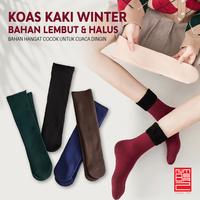 Gambar Kaos kaki winter wool thermal coklat hitam anak dewasa casual panjang dari numbertwo ID Kota Surabaya 1 Tokopedia