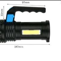 Gambar Senter LED 4 Mata 48w 20w Chargeable Flash Light Super Terang Charge dari gunawan konfeksi 1 Kota Surabaya 5 Tokopedia