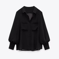 Gambar woman chiffon shirt / kemeja wanita semi transparant dari Gleam Store Apparel Kota Administrasi Jakarta Utara 4 Tokopedia