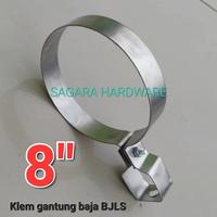 Gambar klem pipa gantung 8 inchi baja bjls / klem gantung flexible ducting 8" dari SAGARA SANITARY Kota Administrasi Jakarta Pusat 1 Tokopedia