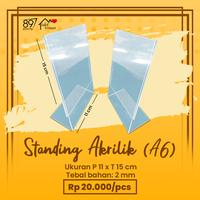 Gambar Akrilik tent card holder standing acrylic brosur display A6 dari CV. 89 Printing Kota Denpasar 1 Tokopedia