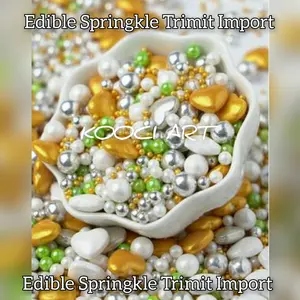 Springkle edible cake gula mutiara bulat love import repack murah