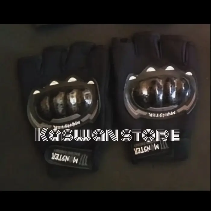 Gambar sarung tangan motor pria setengah jari dari Kaswan store Kab. Badung 3 Tokopedia