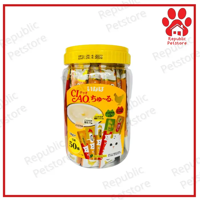 Gambar Ciao Churu Cat Snack Cemilan Kemasan Toples Isi 50pcs dari Republic Petstore Kota Administrasi Jakarta Barat 5 Tokopedia