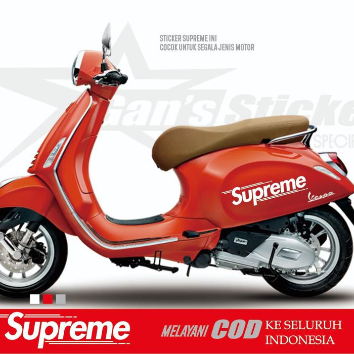 Gambar sticker vespa sprint sticker motor listrik uwinfly sticker supreme dari Ganssticker Garage Kab. Bandung Tokopedia