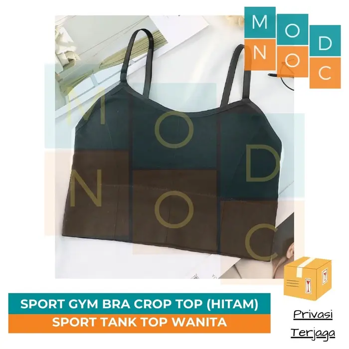 Gambar Sport Gym Bra Tank Crop Top Wanita Rounded Nek Tanpa Kawat Lembut dari Modnoc Store Kab. Bekasi 5 Tokopedia
