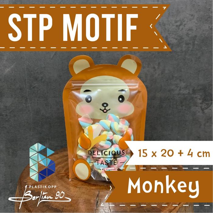 Gambar Standing Pouch Motif Monkey 15x20 Plastik Ziplock Plastik Klip Berdiri dari Plastik Opp Berlian 90 Kota Bandung Tokopedia