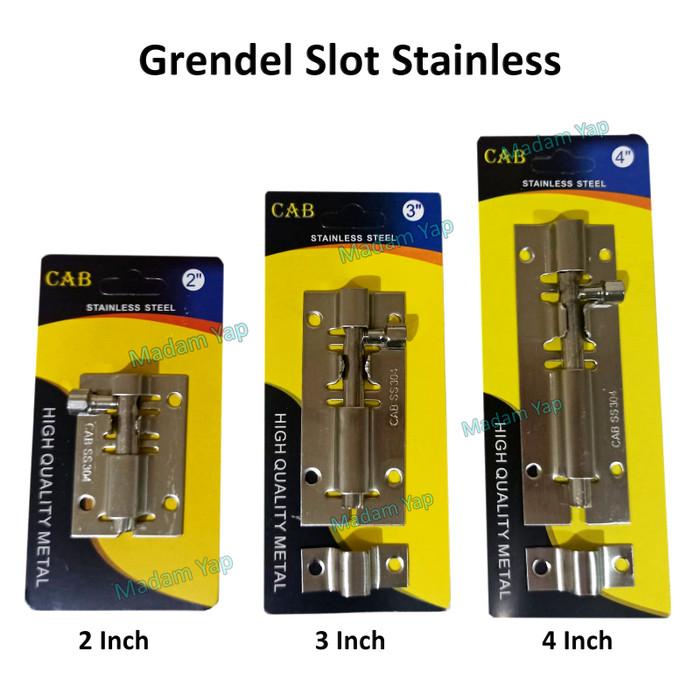 Gambar Grendel Pintu 2" 3" 4 Inch Slot Selot Jendela Inc Kunci Kamar Stainlis dari Madam Yap Kota Administrasi Jakarta Utara Tokopedia