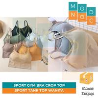 Gambar Sport Gym Bra Tank Crop Top Wanita Rounded Nek Tanpa Kawat Lembut dari Modnoc Store Kab. Bekasi 2 Tokopedia