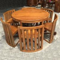 Gambar Meja Makan Bundar kayu Jati Minimalis terbaru meja makan kekinian dari raja mebel furniture Kab. Jepara 1 Tokopedia