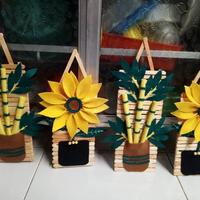 Gambar Kerajinan stik es krim hiasan dinding kain fanel flanel unik lucu dari GrosirSusuKambing5758 Kab. Bantul 3 Tokopedia