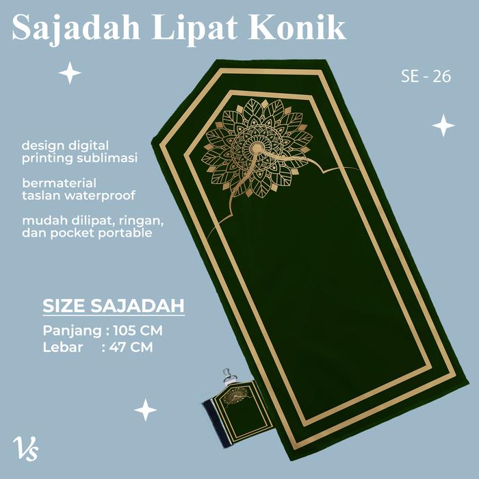 Gambar SE-26 | Sajadah Travel Konik | Sajadah Lipat Ringan Premium Waterproof dari Valerystore_NEW Kota Tangerang Tokopedia