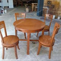 Gambar Set Kursi Makan Minimalis Jati Murah Meja Bundar Kayu Jati dari raja mebel furniture Kab. Jepara 3 Tokopedia