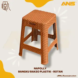Napolly 3R3 Bangku Bakso / Kursi Bakso Anyaman Rotan Plastik
