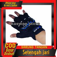Gambar sarung tangan motor pria setengah jari dari Kaswan store Kab. Badung 2 Tokopedia