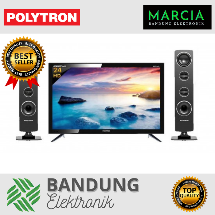 Gambar LED TV Polytron Digital 24" 24 inch PLD 24TV1855 SPEAKER SAMPING dari Bandung Elektronik marcia Kota Bandung Tokopedia