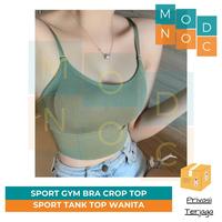 Gambar Sport Gym Bra Tank Crop Top Wanita Rounded Nek Tanpa Kawat Lembut dari Modnoc Store Kab. Bekasi 4 Tokopedia