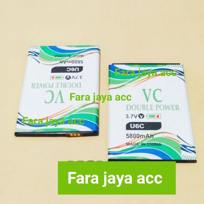 Gambar Baterai Double Power Evercross U6C/Xtreme 2/M6/M6A/M60 5000mAh dari Fara_jaya_acc Kota Surabaya Tokopedia