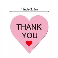 Gambar Sticker Thank You Pink Tag Kado Heart Love Shape 2,5 cm 1 Roll/ 500pcs dari Derrick Charlton Shop Kota Administrasi Jakarta Pusat 3 Tokopedia