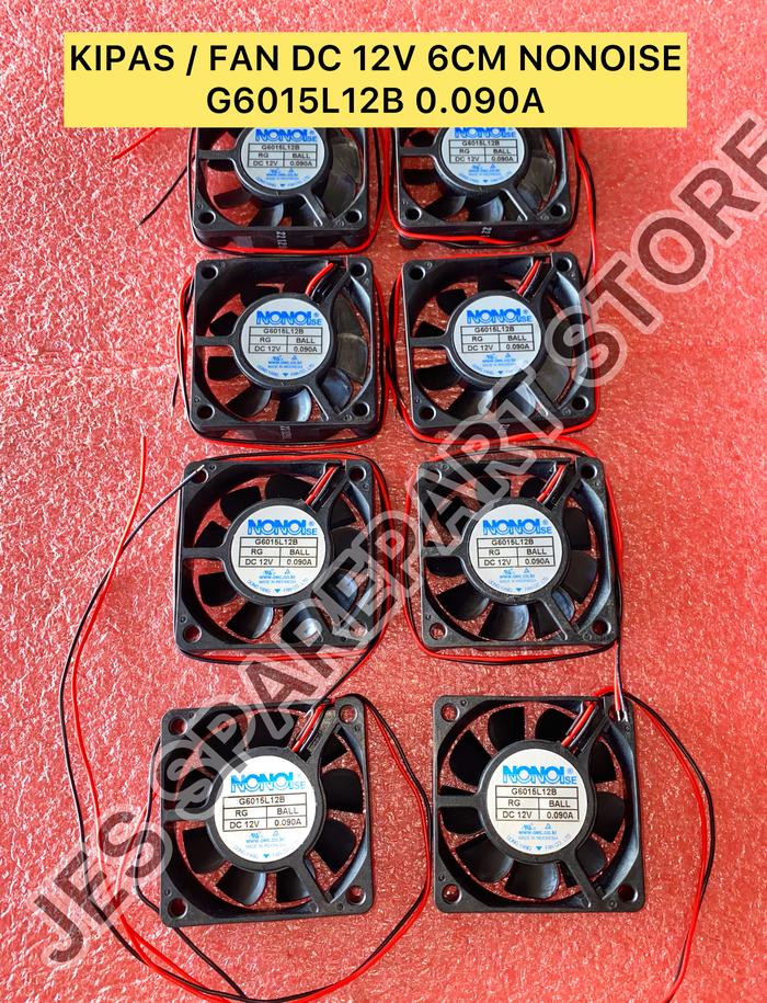 Gambar KIPAS / FAN DC 12V 6CM NONOISE G6015L12B 0.090A dari JES ELEKTRONIK SPAREPART Kota Bekasi Tokopedia