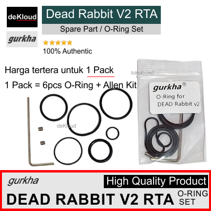 Gambar O-Ring Set for Dead Rabbit V2 RTA | karet seal sil oring silikon dari deKloud Kota Tangerang Selatan Tokopedia
