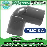 Gambar Sambungan Pipa Fitting PVC Knee Knie AW Elbow Rucika 1/2 - 4 inch keni dari Center Plus Shop Kota Palembang 1 Tokopedia