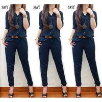 Gambar jumpsuit wanita/Jumper remaja modern/baju kantor/kerja/playsuit casual dari Fika Olshop Store Kota Administrasi Jakarta Utara 3 Tokopedia