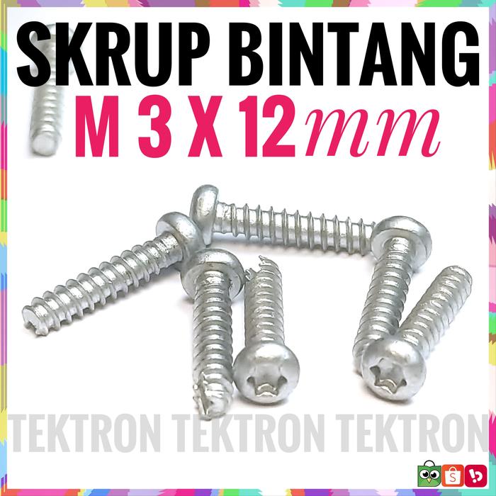 Gambar Skrup d 3mm t 12mm Bintang Star S2 Torx T9 M3 3 mm per 10 buah dari TEKTRON Kota Bandung Tokopedia