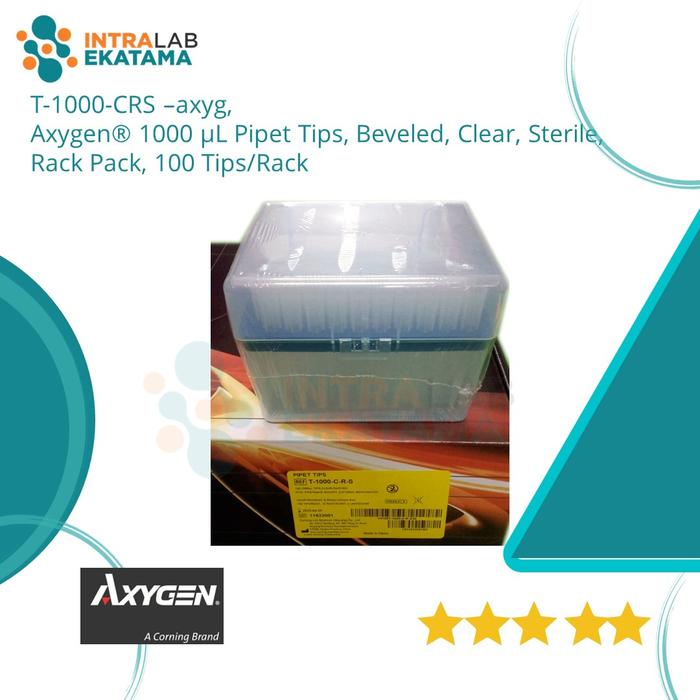 Gambar T-1000-CRS –axyg, Axygen 1000 µL Pipet Tips, Beveled, Clear, Sterile dari Intralab Ekatama Kota Bogor Tokopedia