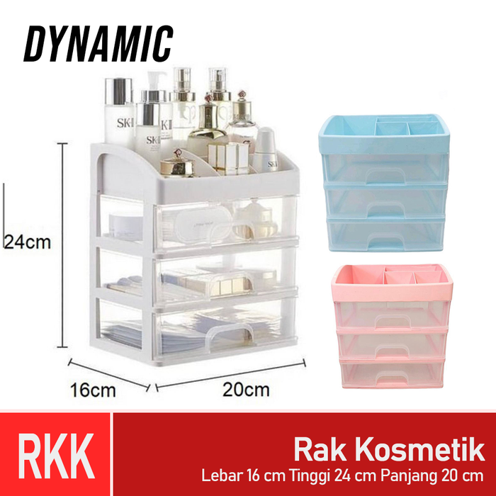 Gambar Laci Kosmetik Storage Drawer Plastik 3 Susun Rak Makeup Organizer - Hijau dari TCHOME TOKOPEDIA Kota Administrasi Jakarta Utara Tokopedia