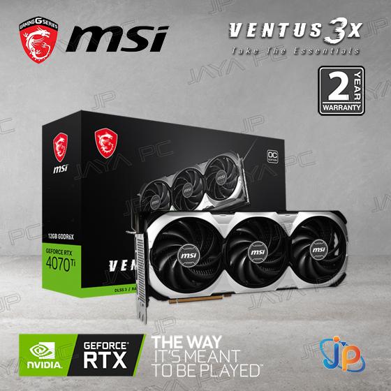 Gambar VGA MSI Geforce RTX 4070 Ti Ventus 3X OC 12GB - 12 GB DDR6X dari Jaya PC Kota Administrasi Jakarta Pusat Tokopedia