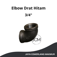 Gambar Elbow Drat Hitam 3/4" Inch 90 Deg / Keni Drat Dalam Hitam Besi 3/4" dari Jaya Cemerlang Makmur Kota Administrasi Jakarta Pusat 1 Tokopedia