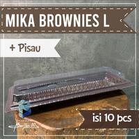 Gambar ( 1 PACK ) Mika Brownies L + Pisau - Kotak Brownies - Brownies Box L Set Pisau dari Plastik Opp Berlian 90 Kota Bandung 1 Tokopedia